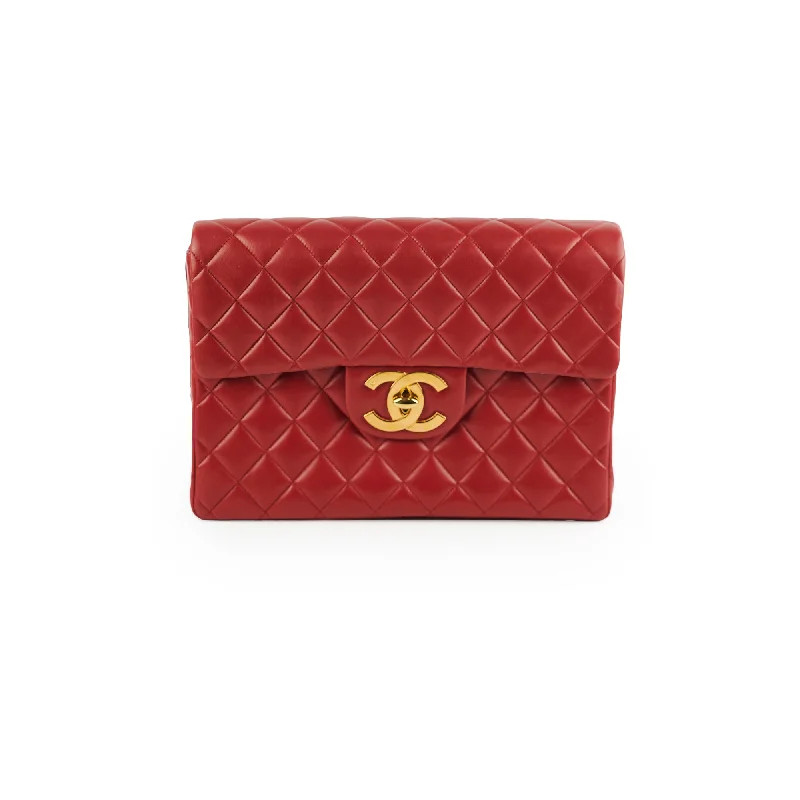 Chanel Vintage Lambskin Backpack Red