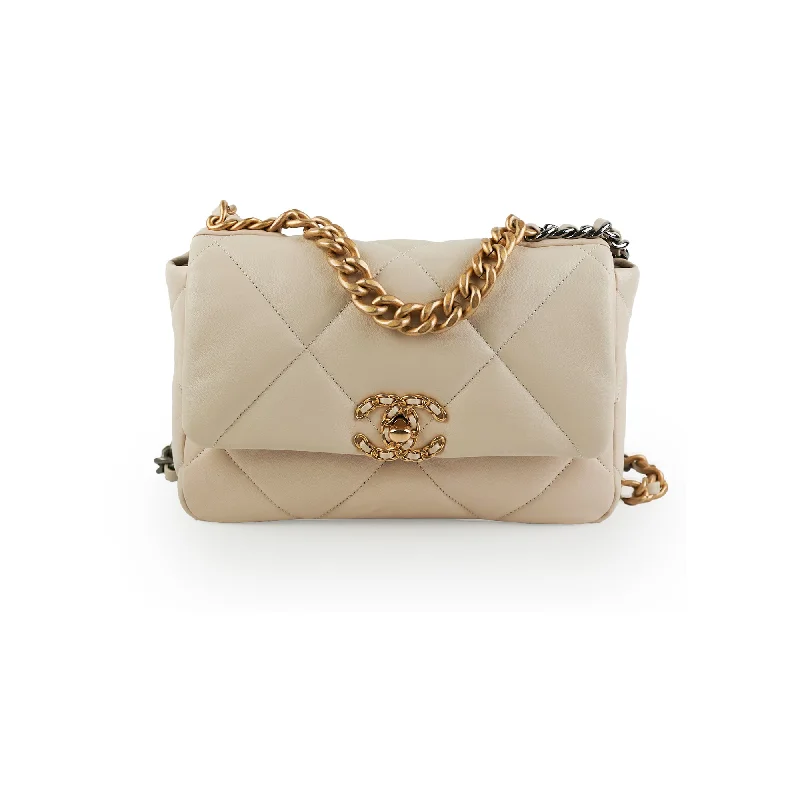 Chanel Small 19 Beige