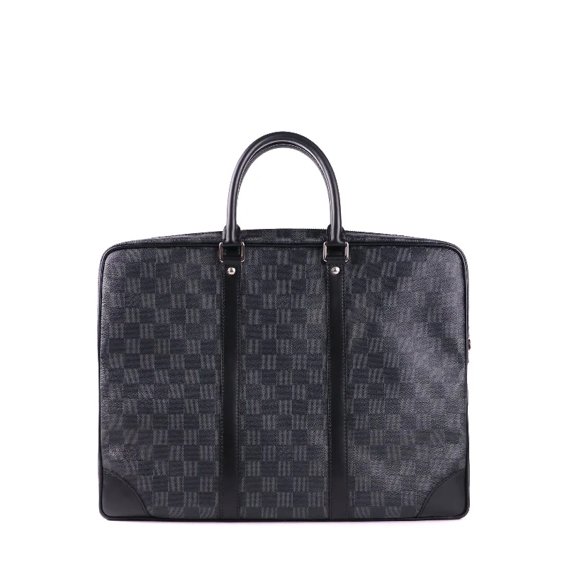 LOUIS VUITTON - Porte documents à damier graphite