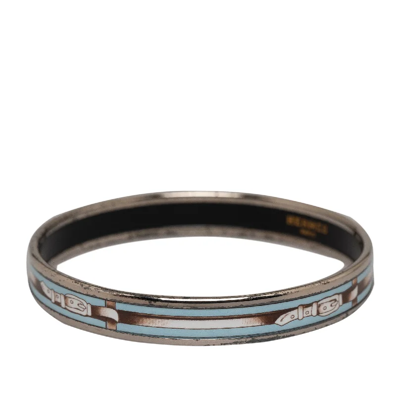 HERMES Narrow Enamel Bangle Costume Bracelet