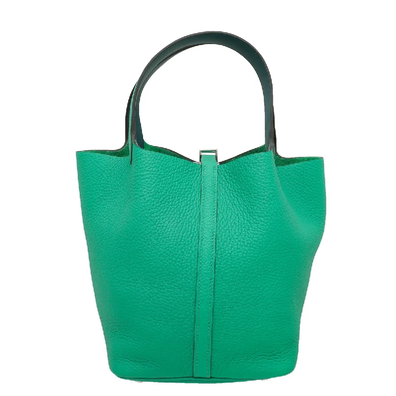 Hermes Menthe Vert Bosphore Picotin Lock Eclat 22 Bag