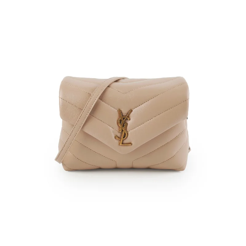 Saint Laurent Toy Lou Lou Beige Crossbody Bag