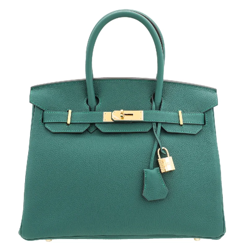 Hermes Malachite Birkin 30 Bag