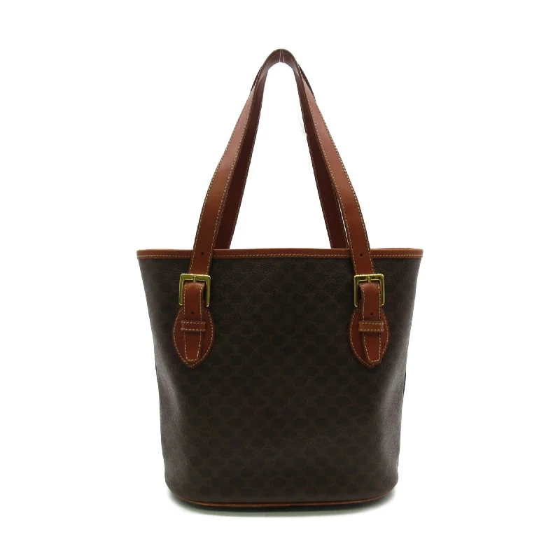 Celine Tote Bag Brown PVC coated canvas