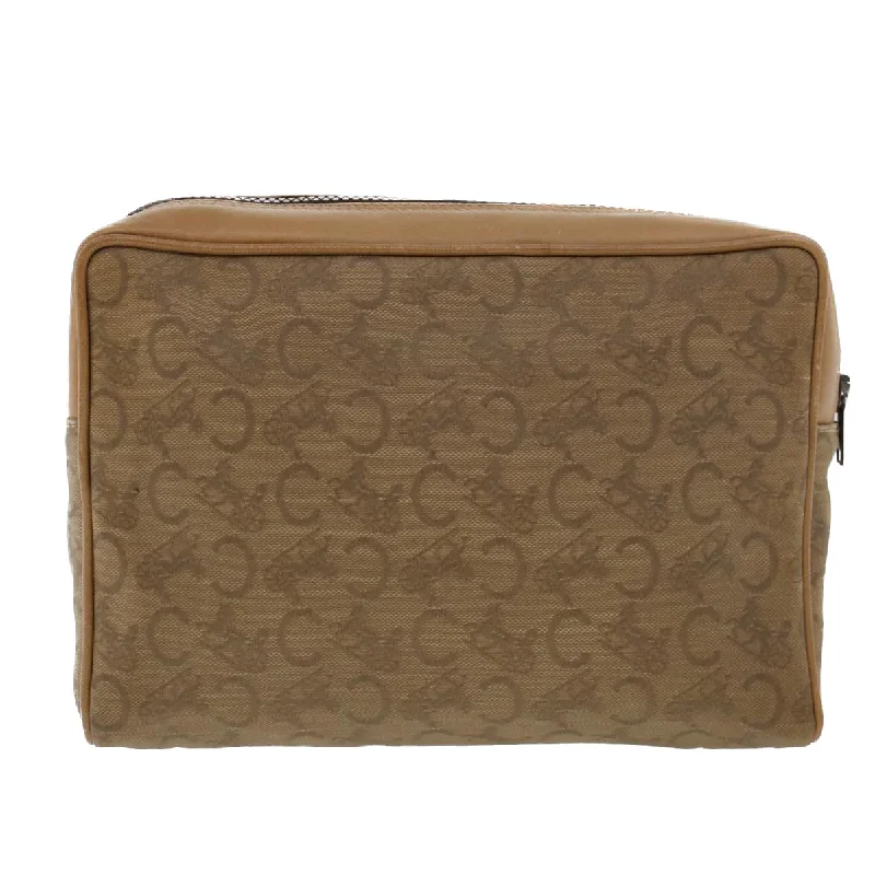 Celine C Macadam Canvas Clutch Bag Beige  bs5459