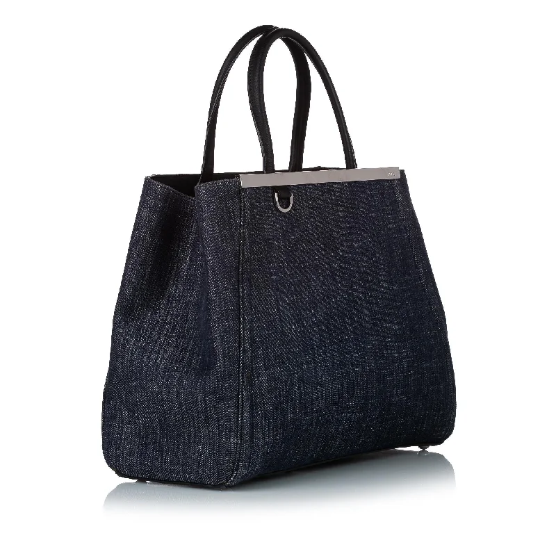 Fendi Petit 2Jours Denim Satchel (SHG-29466)