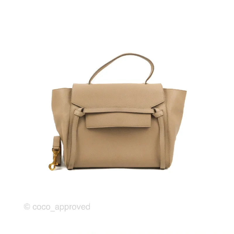 Celine Mini Belt Bag Light Taupe Grained Calfskin Gold Hardware