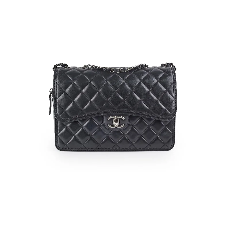 Chanel Large Seasonal Flap Black Lambskin Bag