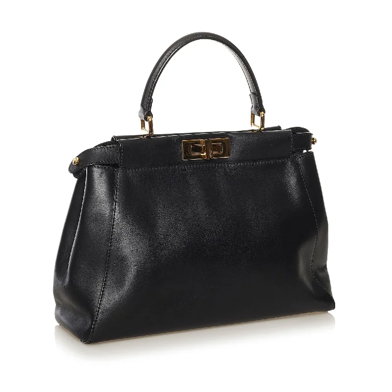 Fendi Medium Peekaboo Leather Satchel (SHG-34345)