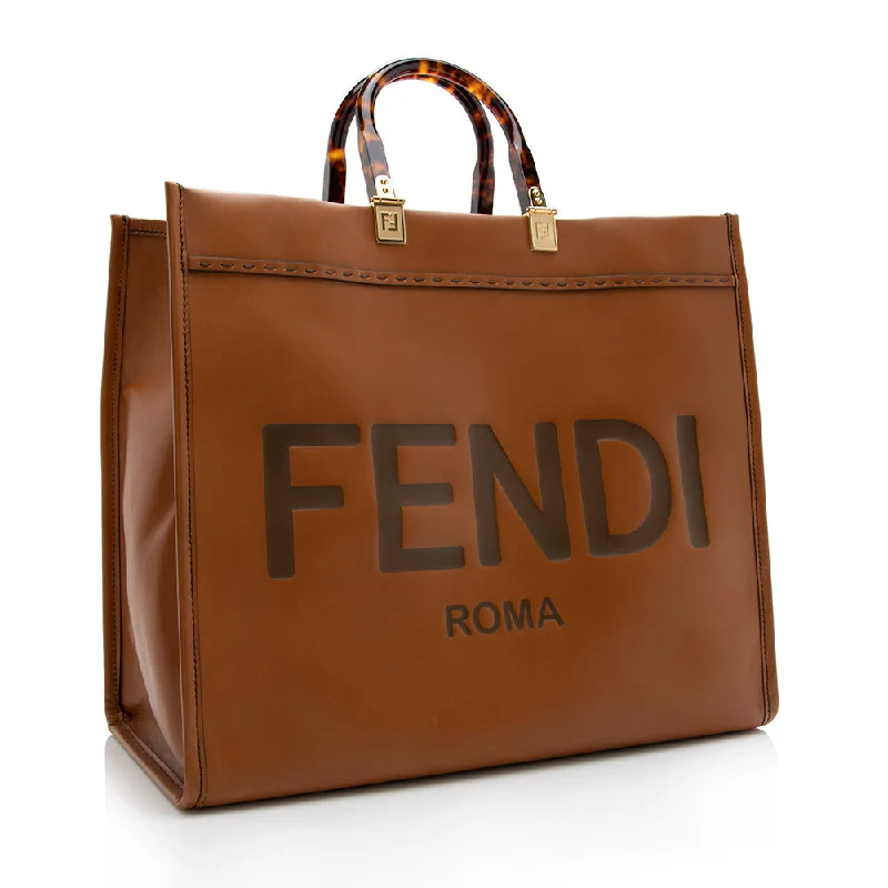 Fendi Leather Sunshine Large Shopper Tote (SHF-18055)