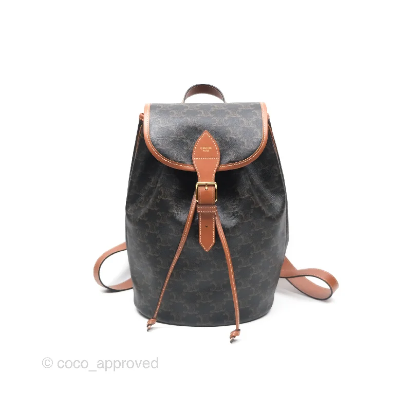 Celine Medium Folco Backpack in Triomphe Canvas Calfskin