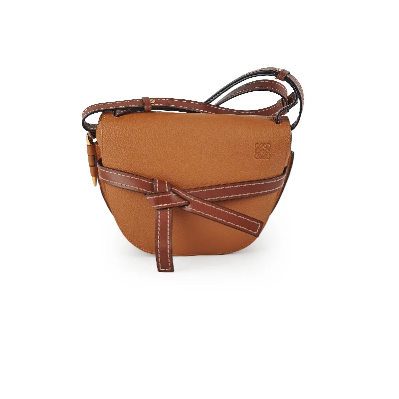 Loewe Medium Gate Bag Grained Calfskin Brown