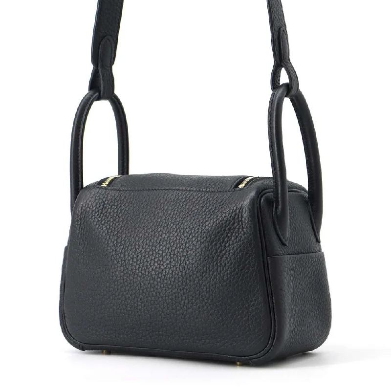 HERMES Lindy Black Taurillon Clemence Size Mini