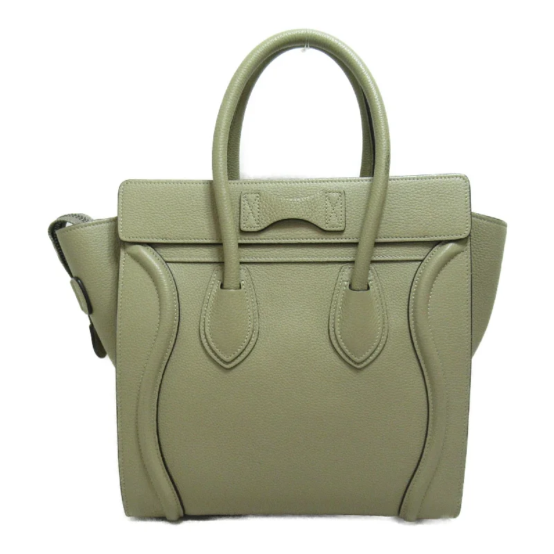 Celine Luggage Micro Shopper Tote Bag Beige leather 189793