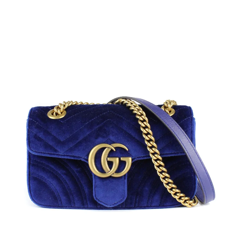 GUCCI - Sac à épaule GG Marmont small en velours