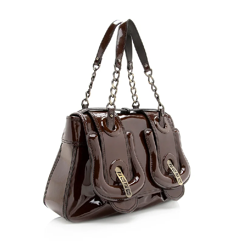 Fendi Patent Leather B Buckle Bag - FINAL SALE (SHF-19713)