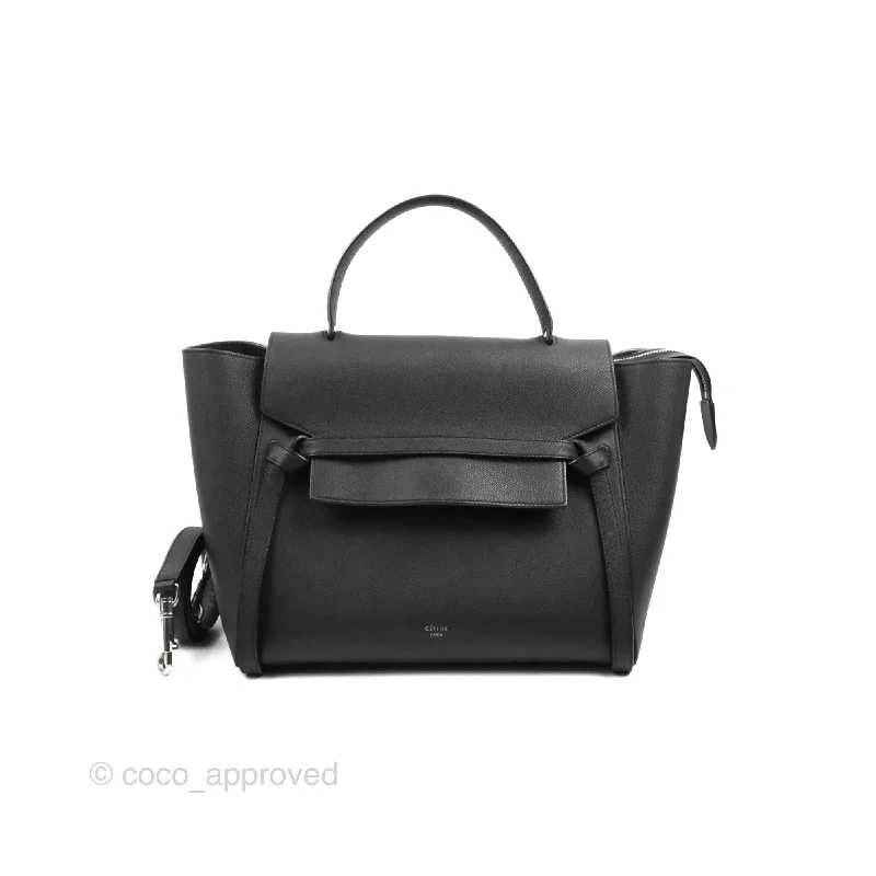 Celine Mini Belt Bag Dark Navy Grained Calfskin Ruthenium Hardware