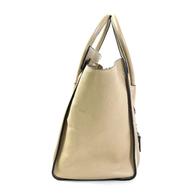 Celine Handbag Luggage Mini Shopper Leather Beige Ladies