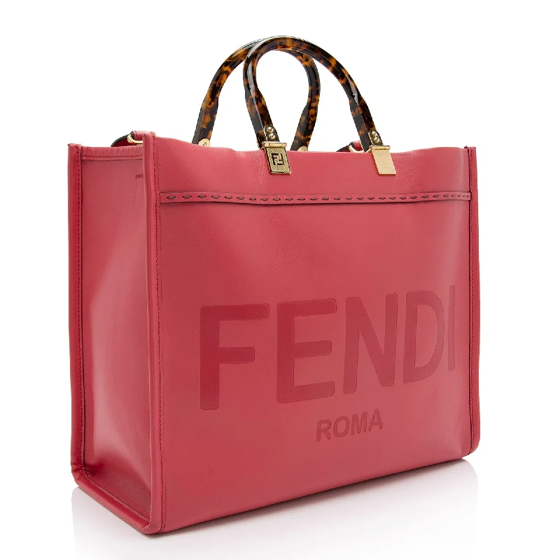 Fendi Leather Sunshine Medium Shopper Tote (SHF-YOn37K)