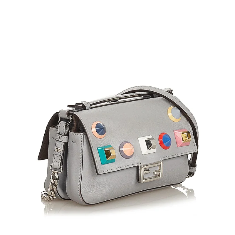 Fendi FF Lock Leather Satchel (SHG-26242)