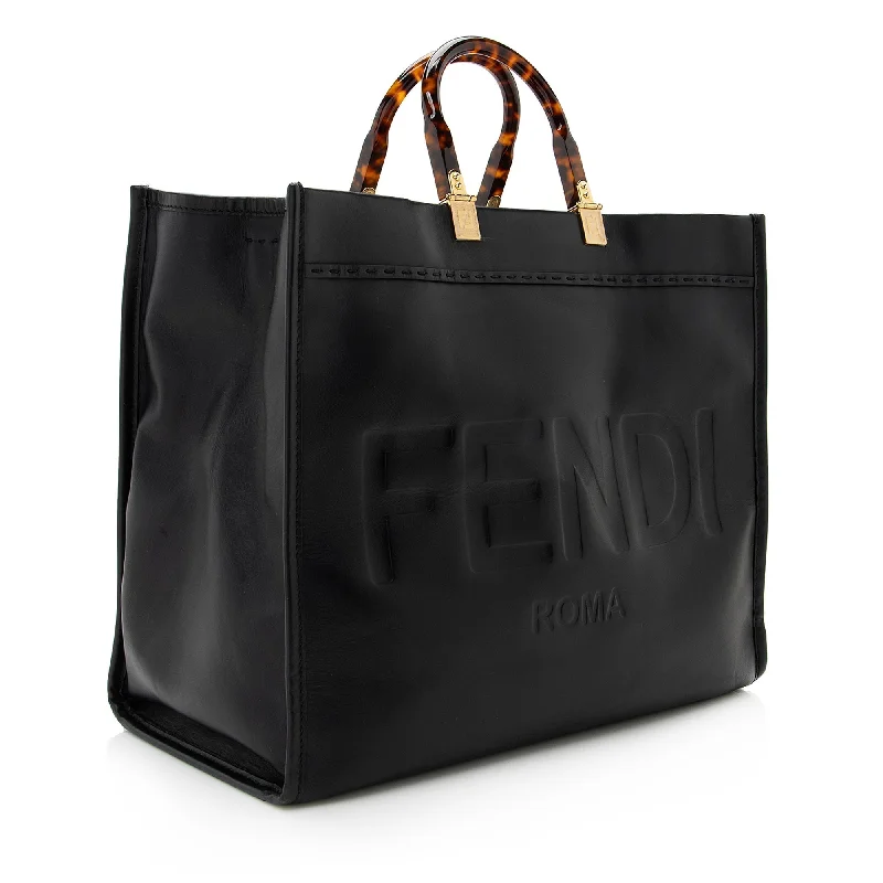 Fendi Leather Sunshine Large Shopper Tote (SHF-22666)