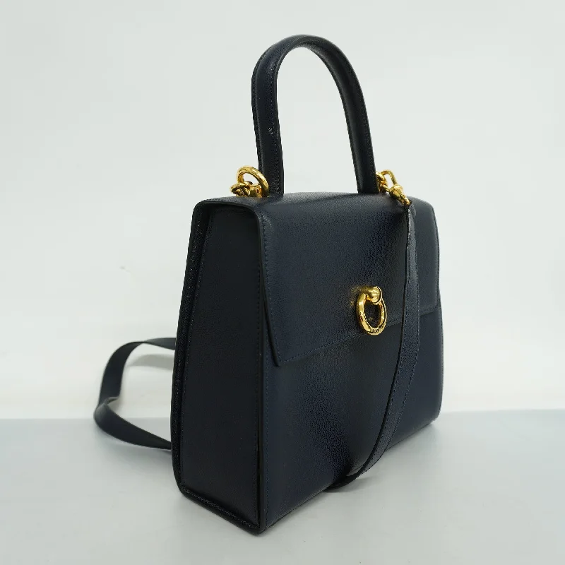 Celine  2way Bag Women's Leather Navy