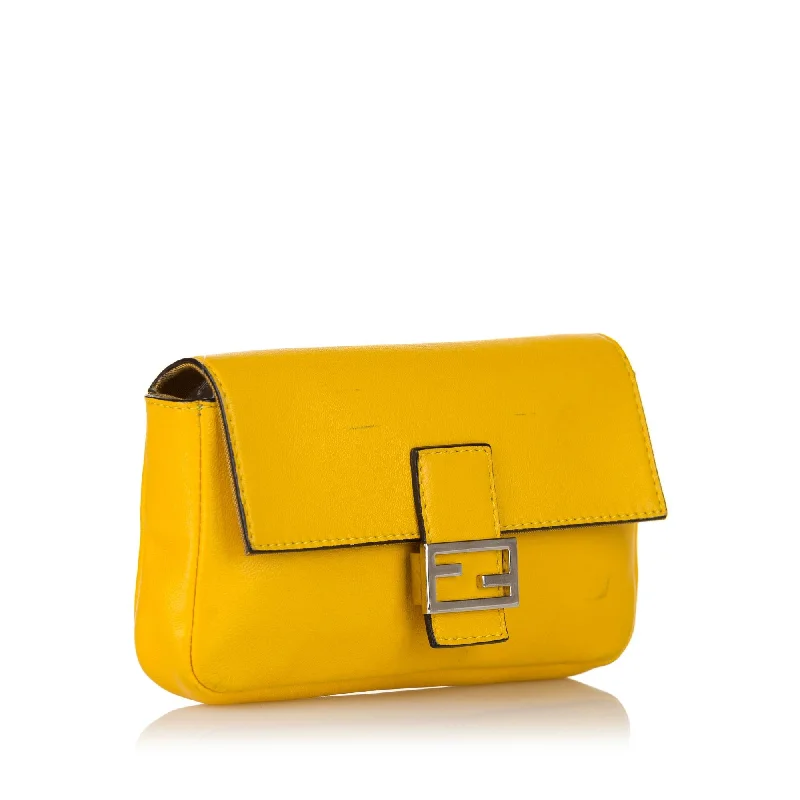 Fendi Micro Baguette Leather Crossbody Bag (SHG-31443)