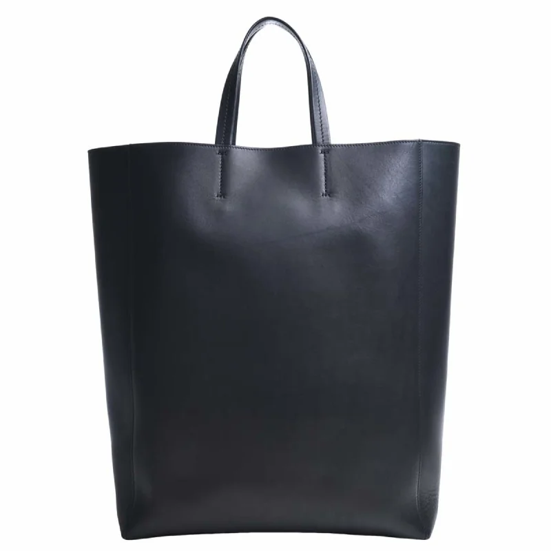 Celine Leather Tote Bag Black Ladies