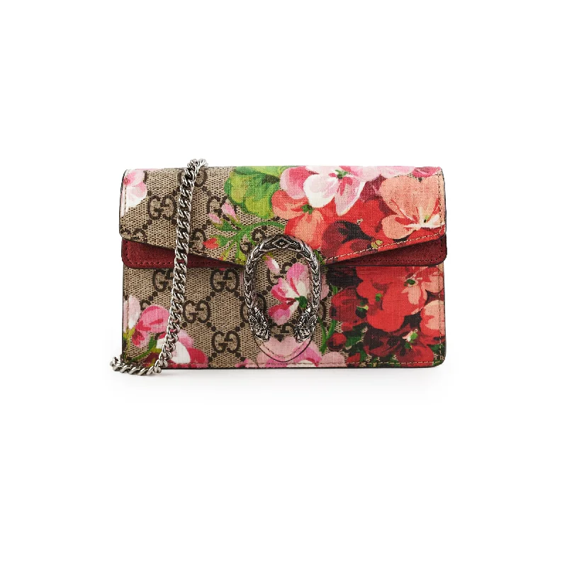 Gucci GG Supreme Blooms Super Mini Dionysus Crossbody Bag