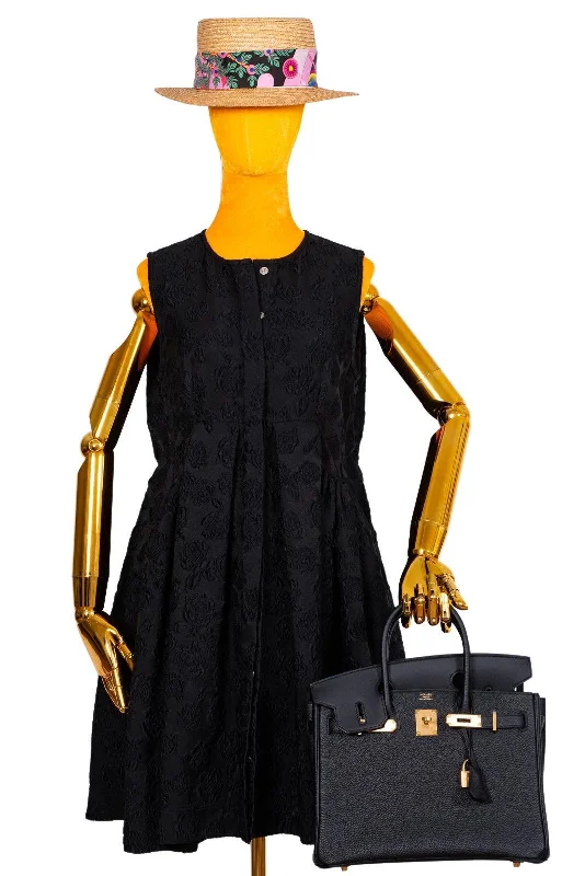 Hermès 3 En 1 Birkin 30 Black Togo, Swift and Toile with Gold Hardware