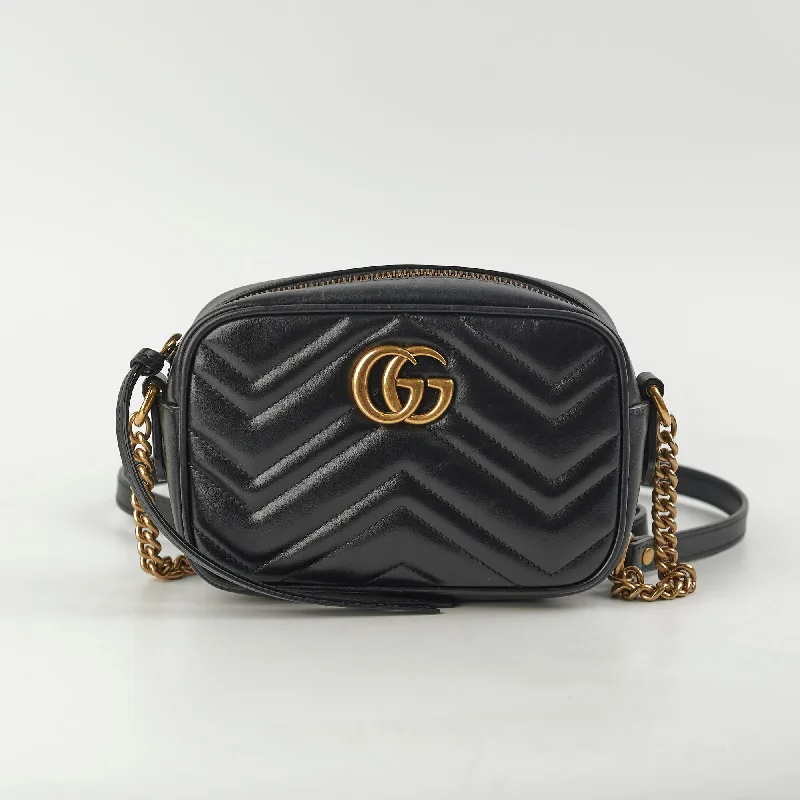 Gucci Mini Marmont Camera Bag Black