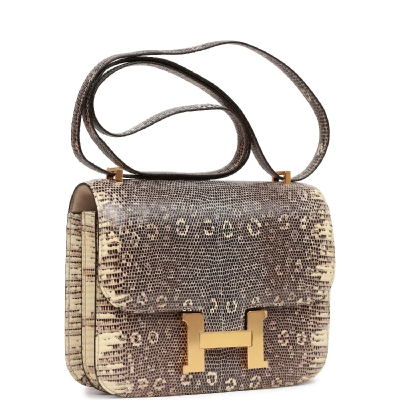 Hermes Mini Constance 18 Ombre Lizard Varanus Gold Hardware