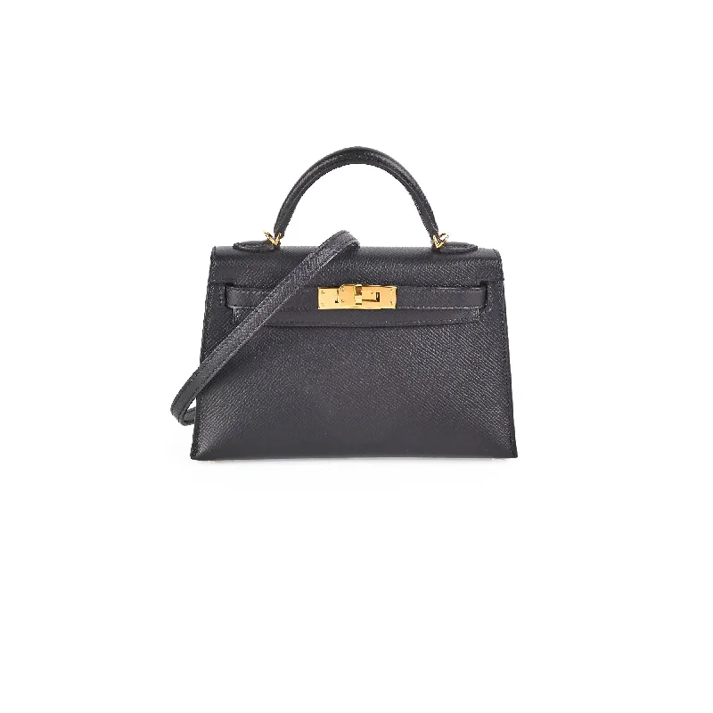 Hermes Mini Kelly Epsom Noir - Z Stamp