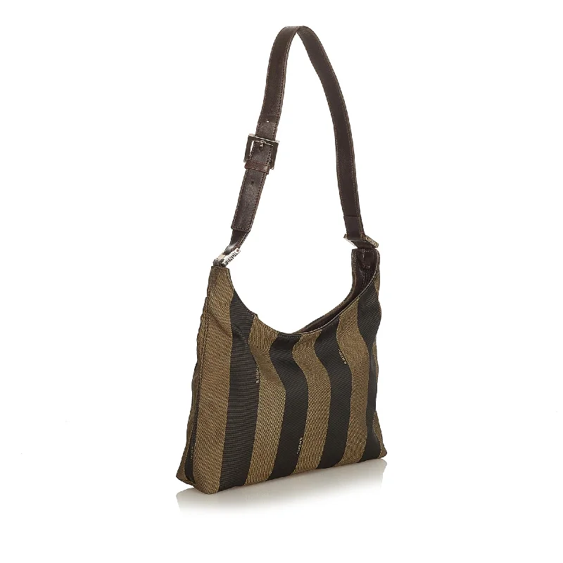 Fendi Pequin Canvas Shoulder Bag (SHG-25160)