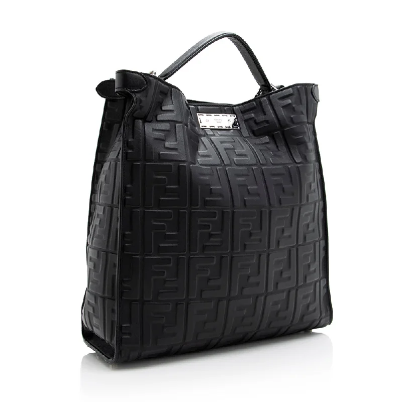 Fendi Nappa Embossed FF 1974 Peekaboo X Lite Bag (SHF-20545)