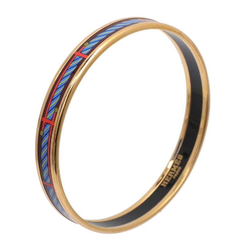 Hermes Multicolor Enamel Printed Narrow Quadrige Bracelet