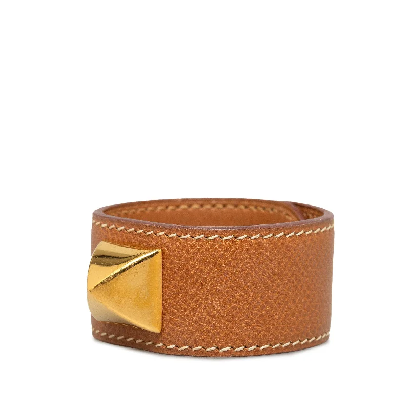 HERMES Medor Leather Bracelet Costume Bracelet