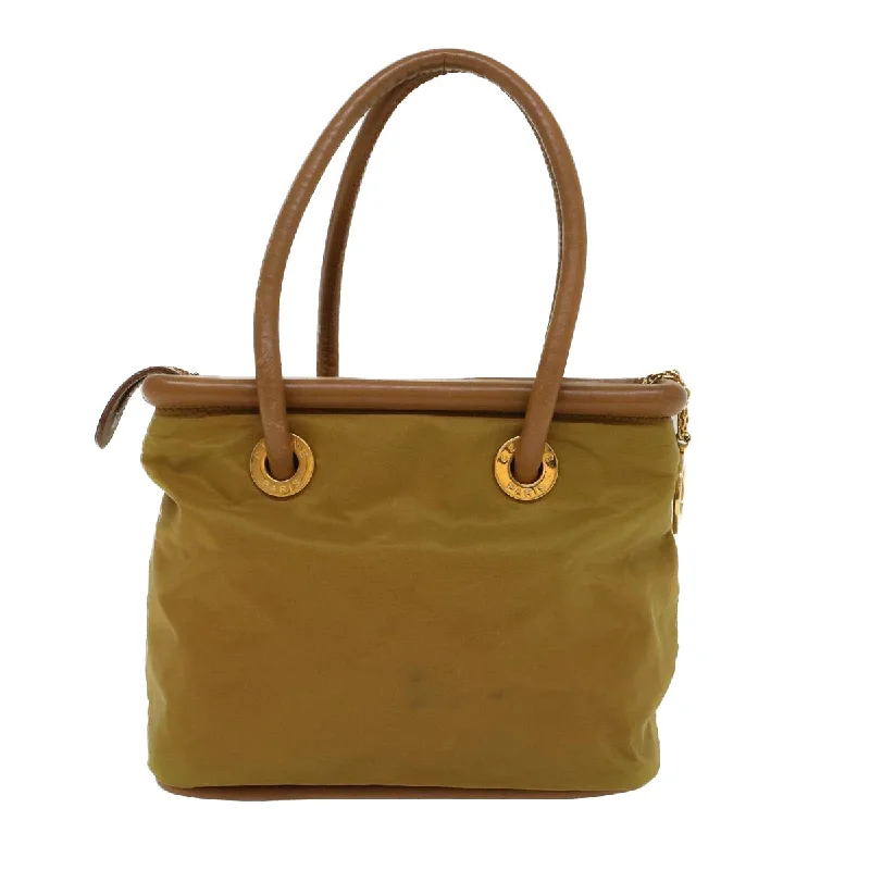 Celine Hand Bag Nylon Khaki  ar9963