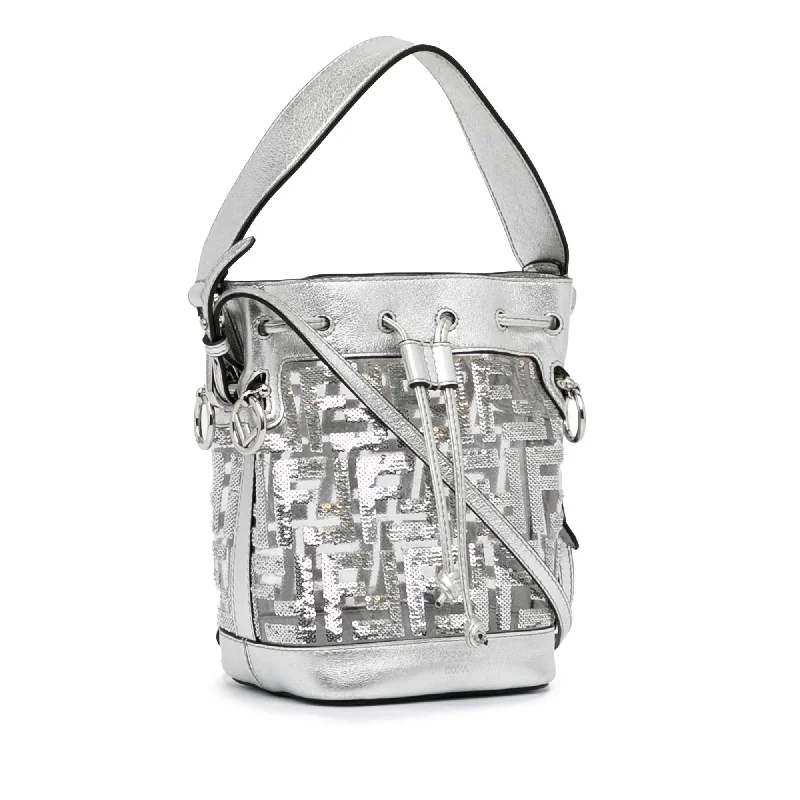 Fendi Mini Mon Tresor Sequined Bucket Bag (SHG-qQnN4Z)