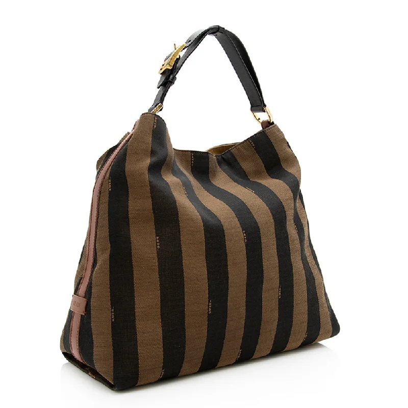 Fendi Pequin Canvas Hobo (SHF-19787)