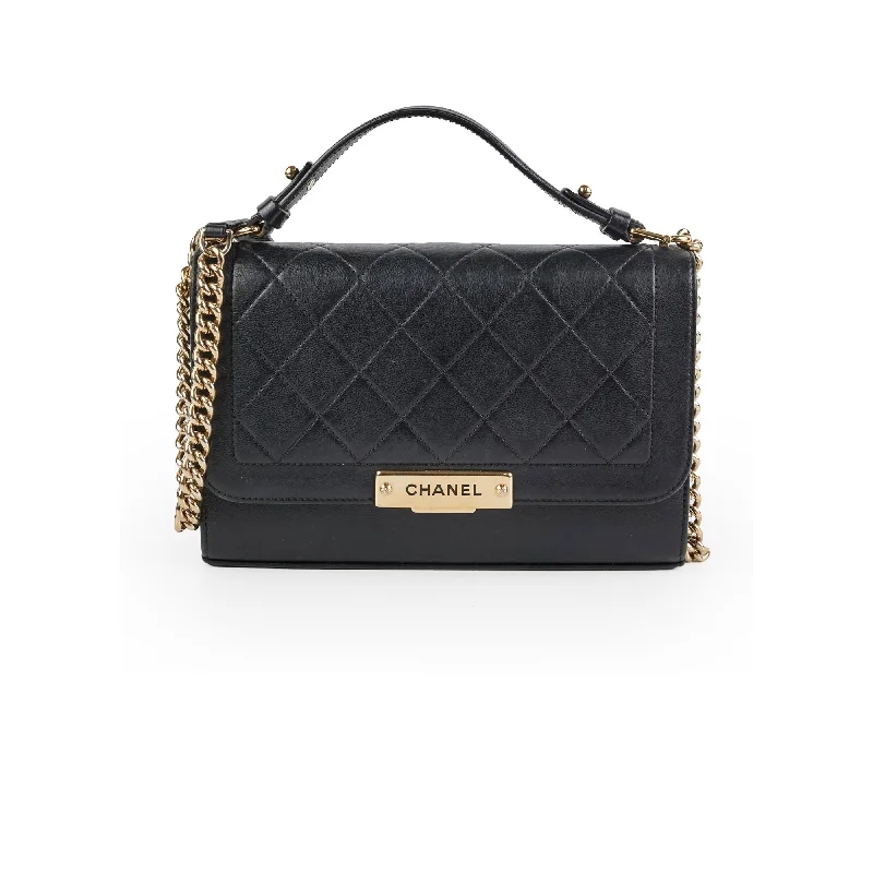 Chanel Seasonal Quilted Calfskin Flap Bag Black