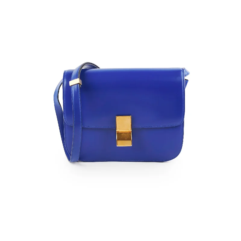 Celine Medium Royal Blue Box Crossbody Bag