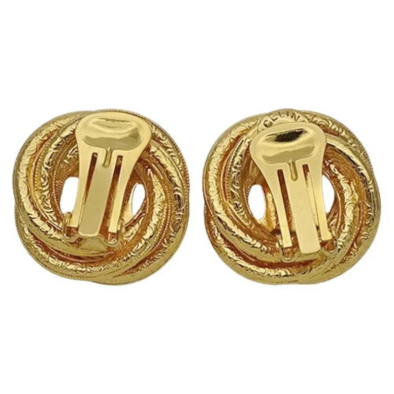 Celine Earrings Women's Macadam Blason Gold