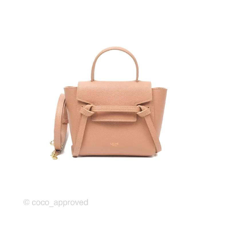 Celine Pico Belt Bag Desert Rose Grained Calfskin Gold Hardware