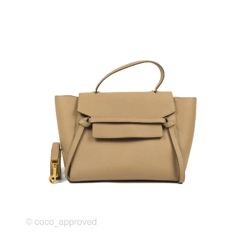 Celine Mini Belt Bag Light Taupe Grained Calfskin Gold Hardware