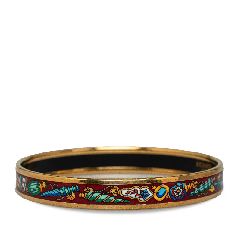 HERMES Narrow Enamel Bangle Costume Bracelet