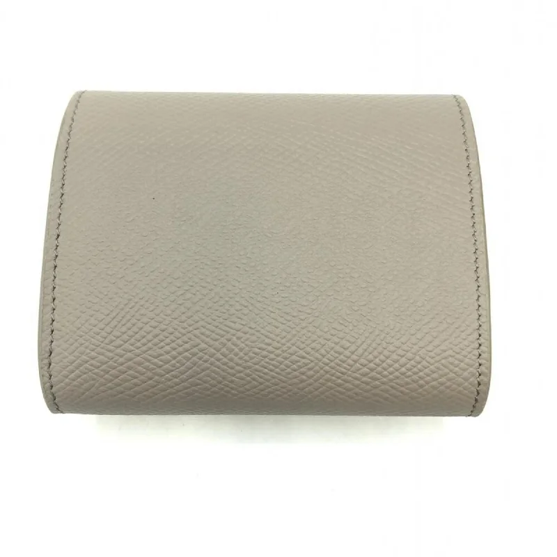 Celine Small Trifold Wallet / Grained Calfskin Pebble