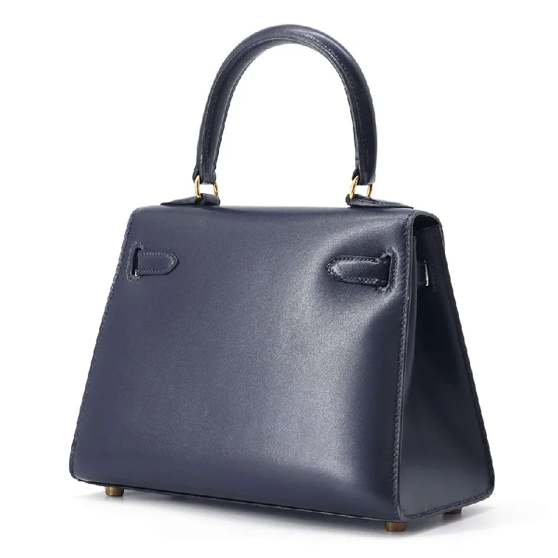 HERMES Mini Kelly Navy Box Calf Leather