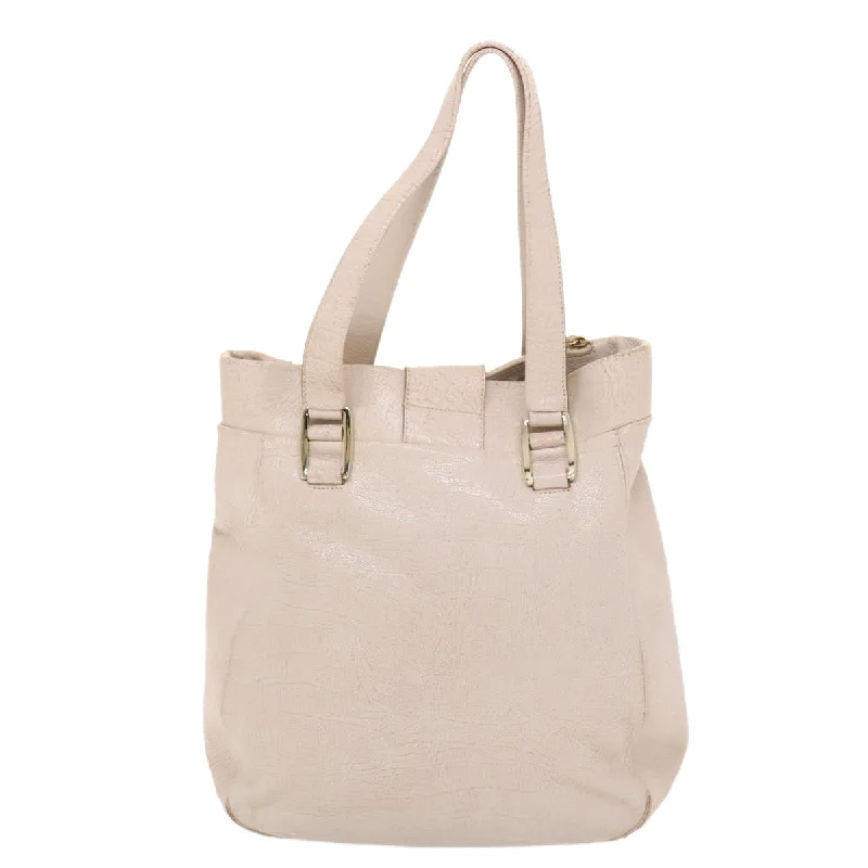 Celine Shoulder Bag Leather Beige  bs6966