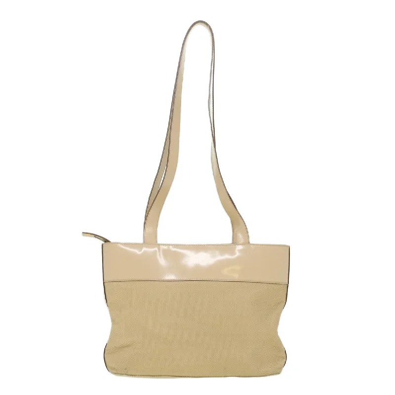 Celine Shoulder Bag Enamel nylon Beige  36352